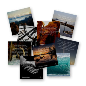 Inspirational quote deck with 9 different quotes.